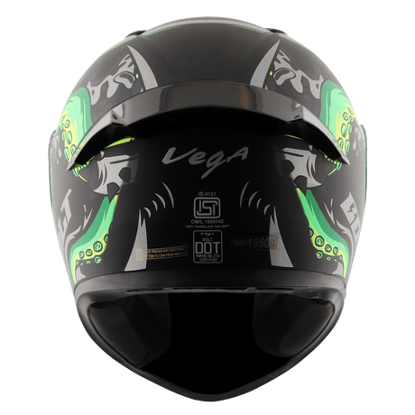 Bolt Octopus Helmet - Dull Black Neon Grey