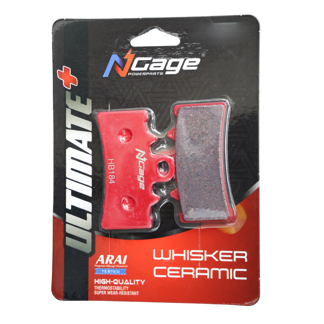 Ngage Whisker Ceramic Ultimate Plus Brake Pad (Front) For Bajaj NS 200/RS200 - HB 155