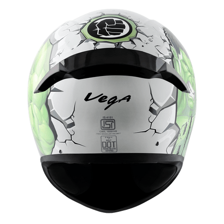 Bolt Marvel Hulk Edition Helmet - White Green