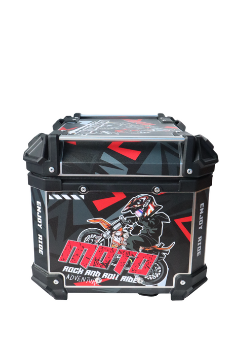 Aluminium 45 Litre Graphic Black Moto GP