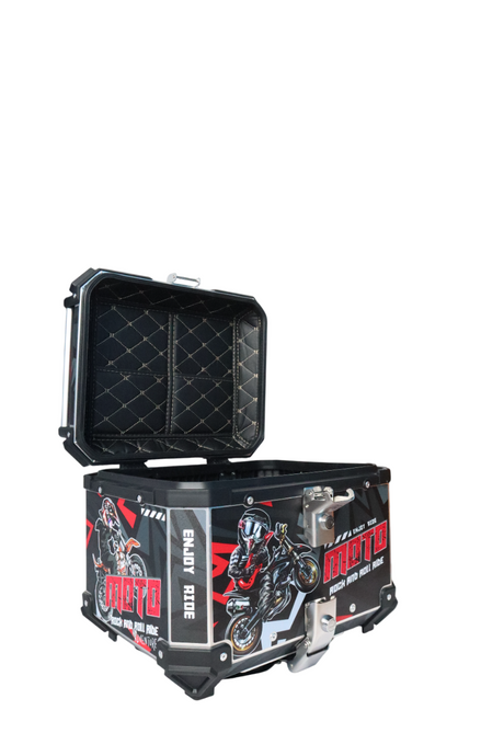 Aluminium 45 Litre Graphic Black Moto GP