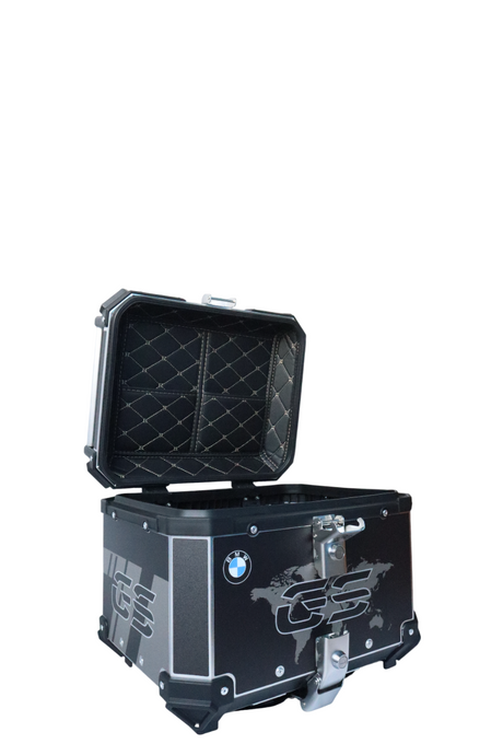 Aluminium Moto Care 45 Litre Graphic BMW GS Black Top Box