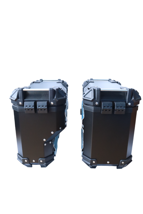 Aluminium Side Box 36 Litre Black With Saddle Clamp