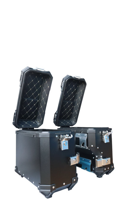 Aluminium Side Box 36 Litre Black With Saddle Clamp