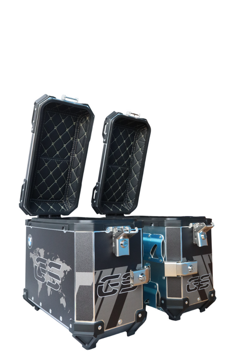 Aluminium Side Box 36 Litre BMW GS Black With Saddle Clamp