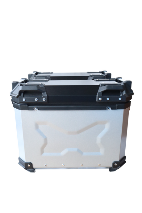 Aluminium Side Box MX 36 Litre Silver With Saddle Clamp