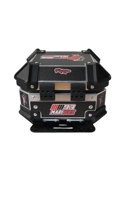 Aluminium 10 Liters Graphic Black Moto GP Top Box