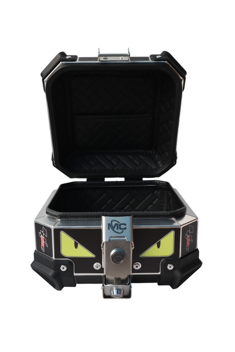 Aluminium 10 Liters Graphic Black Moto GP Top Box