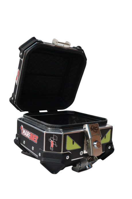 Aluminium 10 Liters Graphic Black Moto GP Top Box