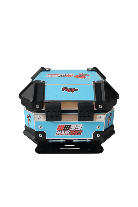 Aluminium 10 Liters Graphic Blue Moto GP Top Box