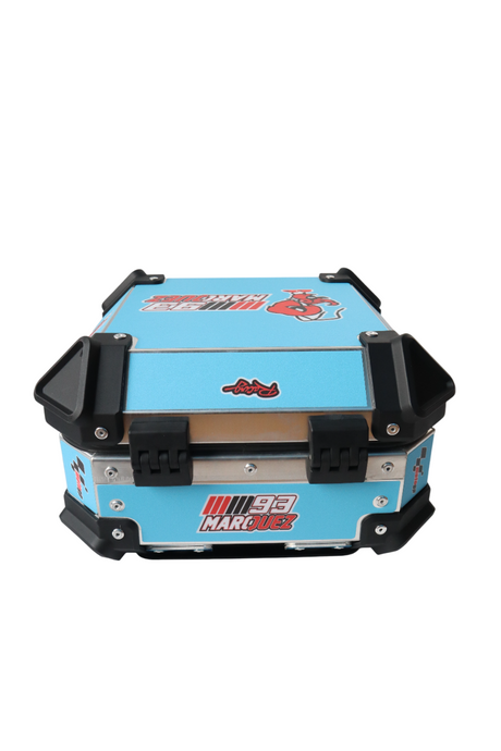 Aluminium 15 Litres Graphic Blue Moto GP Top Box