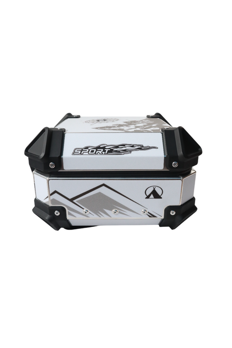 Aluminium 15 Litres Graphic ADV Silver Top Box