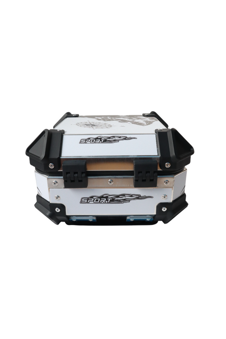 Aluminium 15 Litres Graphic ADV Silver Top Box