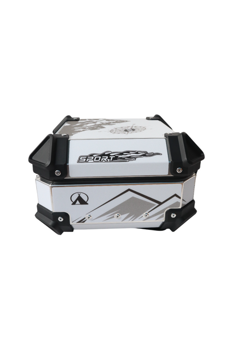Aluminium 15 Litres Graphic ADV Silver Top Box