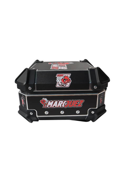 Aluminium 15 Litres Graphic Black Moto GP Top Box