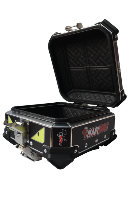Aluminium 15 Litres Graphic Black Moto GP Top Box