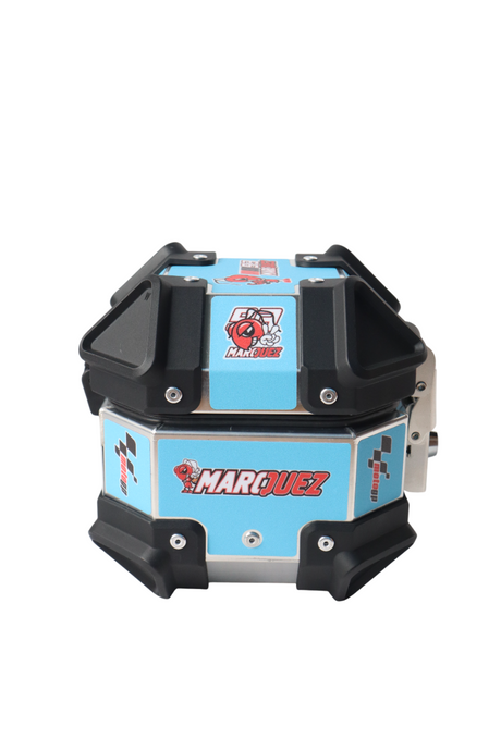 Aluminium 5 Litre Graphic Blue Moto GP Top Box
