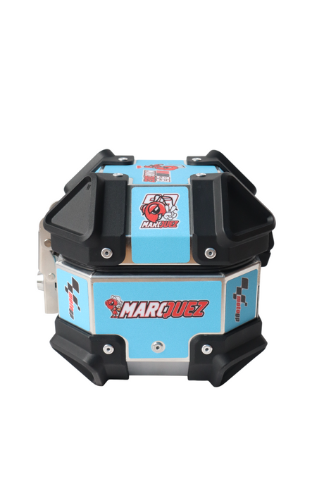 Aluminium 5 Litre Graphic Blue Moto GP Top Box