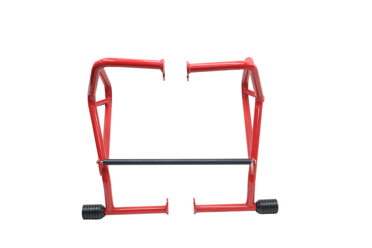 CRASH GUARD WITH DUAL SLIDERS (RED) FOR V STROM