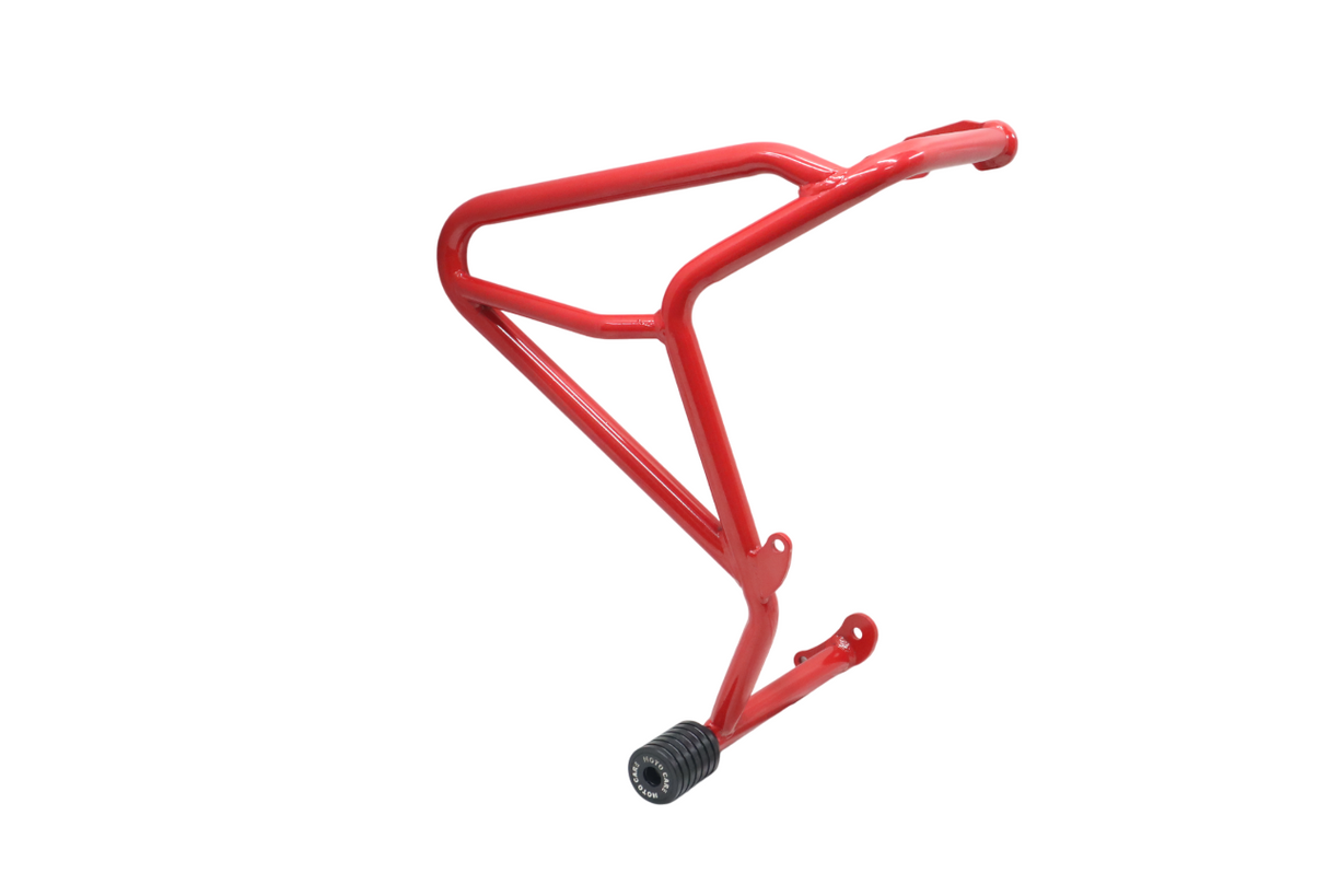 CRASH GUARD WITH DUAL SLIDERS (RED) FOR V STROM
