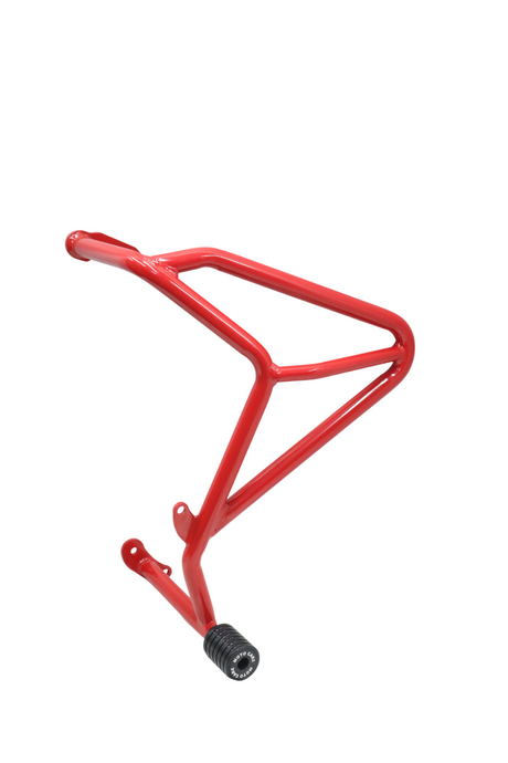 CRASH GUARD WITH DUAL SLIDERS (RED) FOR V STROM