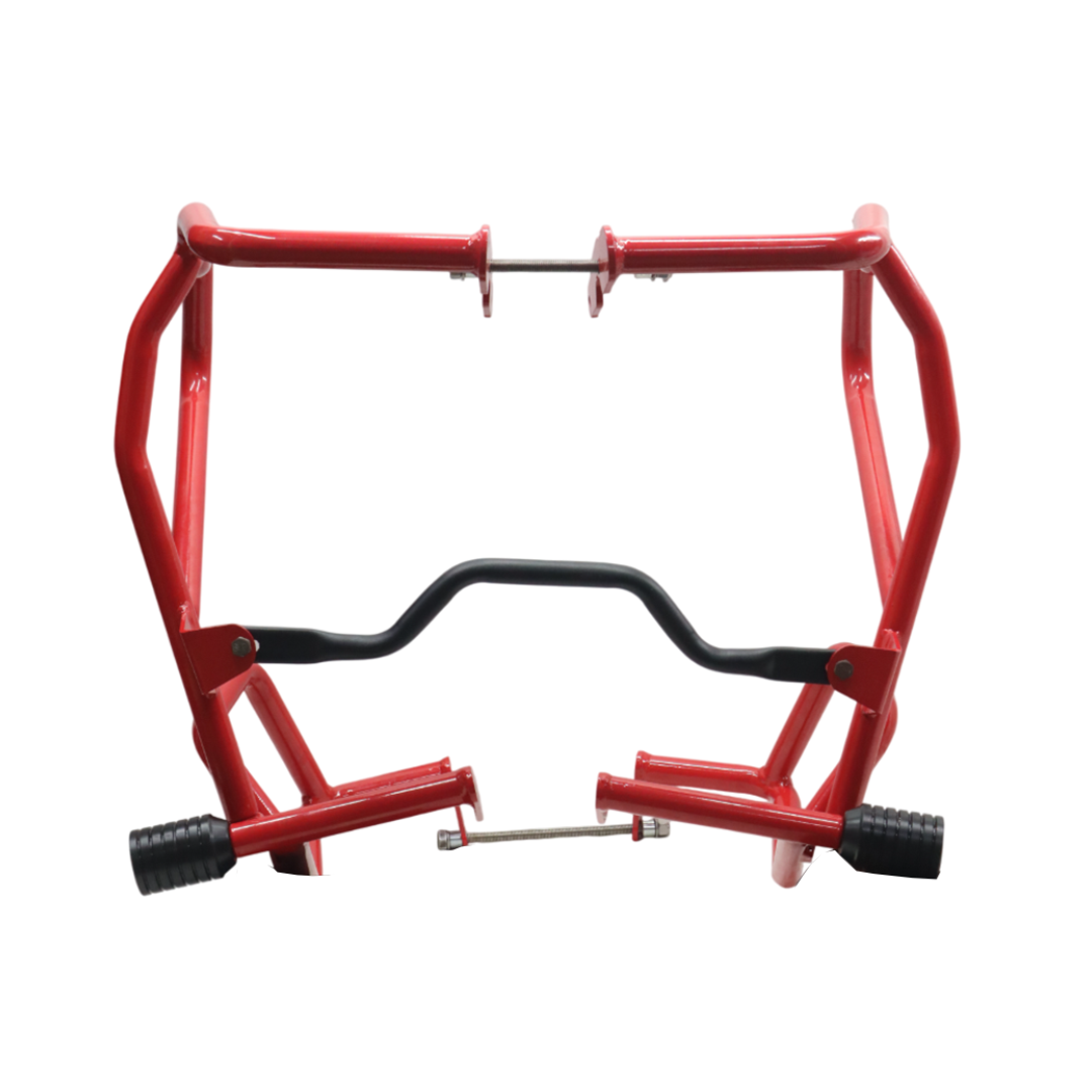 UPPER LOWER CRASH GUARD WITH SLIDERS (RED) FOR SUZUKI V STROM