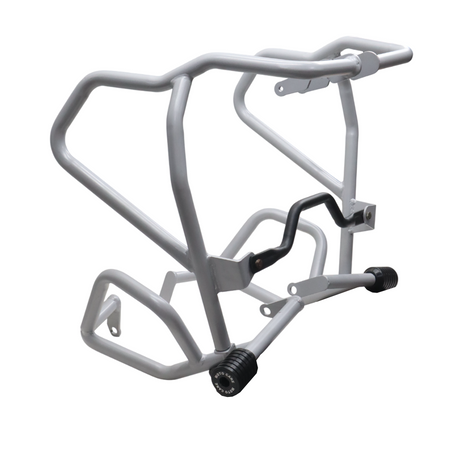 UPPER LOWER CRASH GUARD WITH SLIDERS (SILVER) FOR SUZUKI V STROM