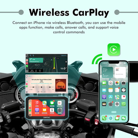 SIMTAC MOTORCYCLE GPS CARPLAY & ANDROID AUTO SYSTEM – M6DT
