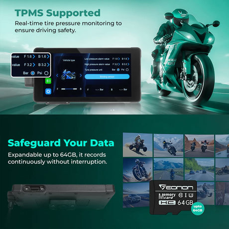 SIMTAC MOTORCYCLE GPS CARPLAY & ANDROID AUTO SYSTEM  – M10DT