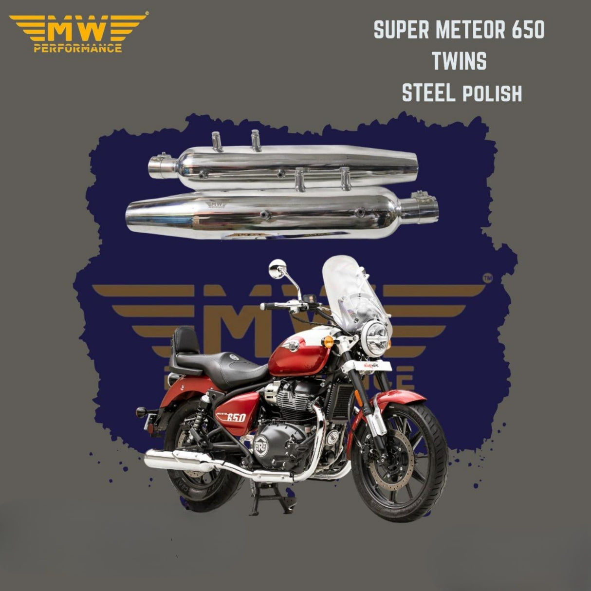 SUPER METEOR 650 TWINS STEEL POLISH