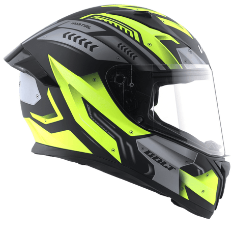 Bolt Martial Helmet - Dull Black Neon Yellow