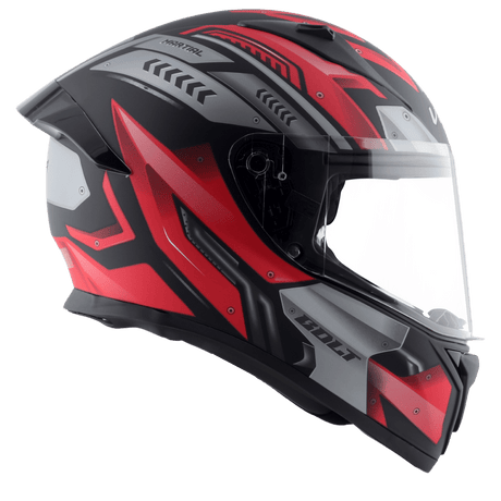 Bolt Martial Helmet - Dull Black Red