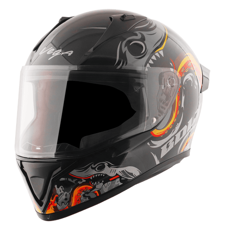 Bolt Octopus Helmet - Black Orange