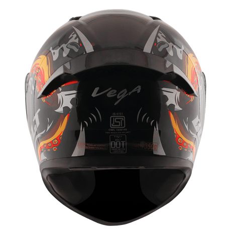Bolt Octopus Helmet - Black Orange