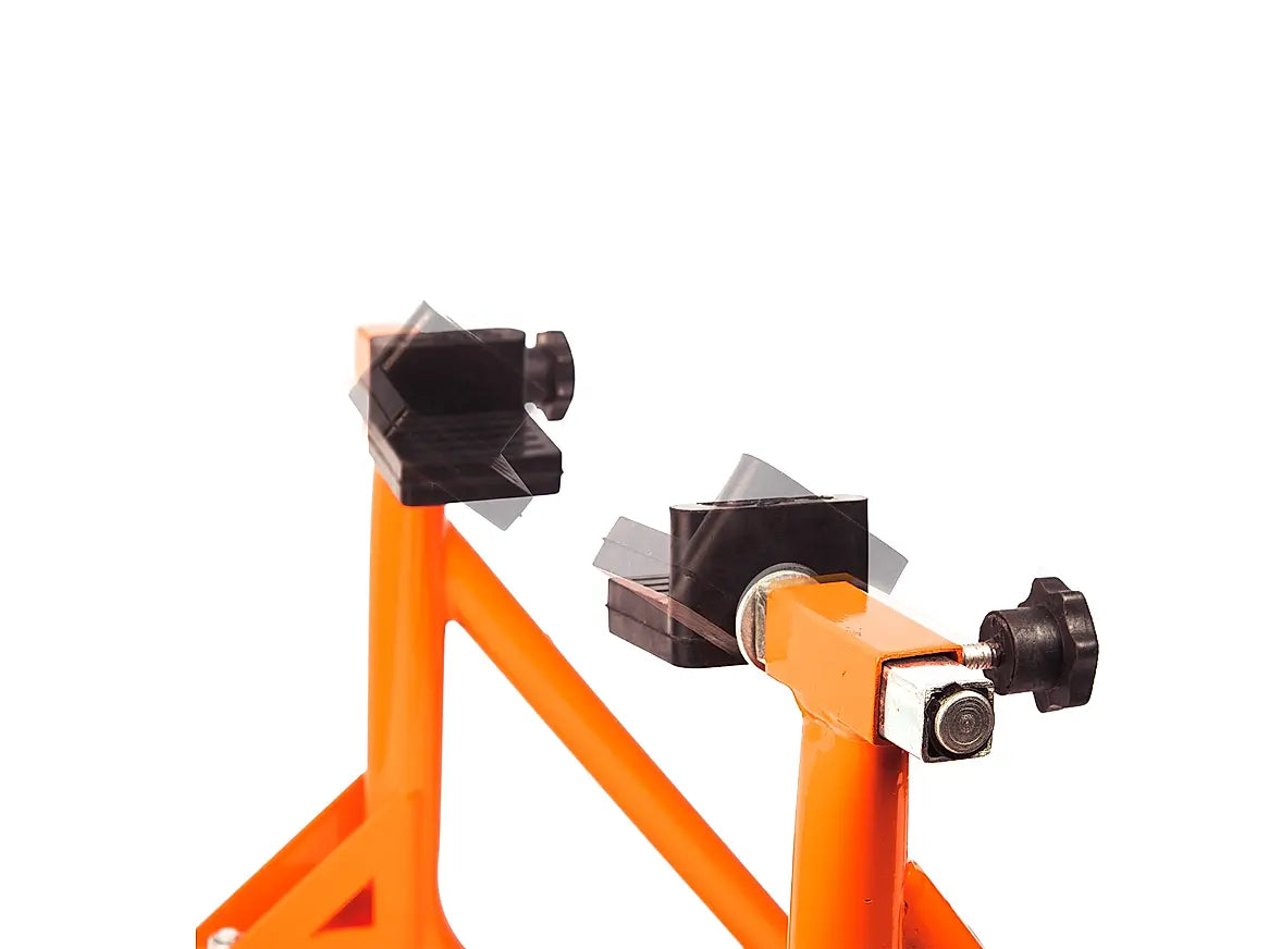 Dismantable Rear Paddock Stand with 360 Rotation- Black + Orange - (Bike Wt upto 280 kgs)