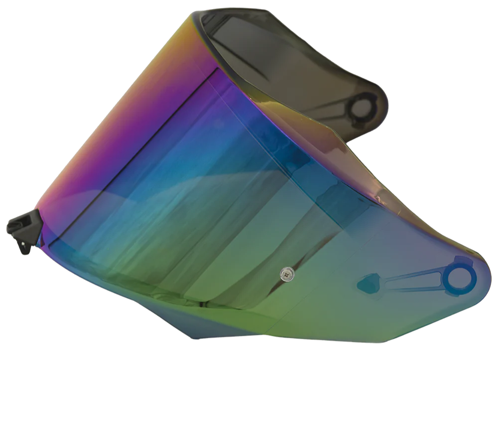 Spare Visor for KYT R2R Pro Helmets (Iridium Rainbow)