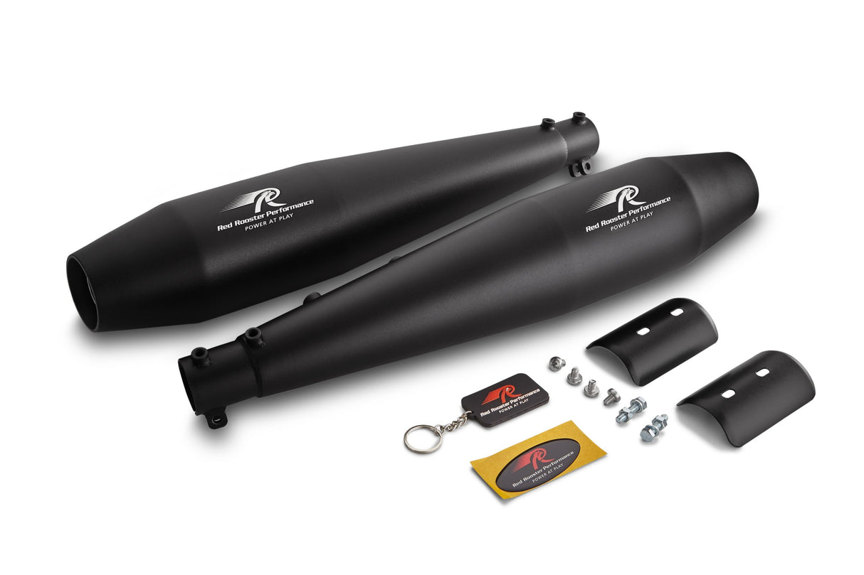 Stellar Exhaust For Continental GT and Interceptor 650 Black Matte