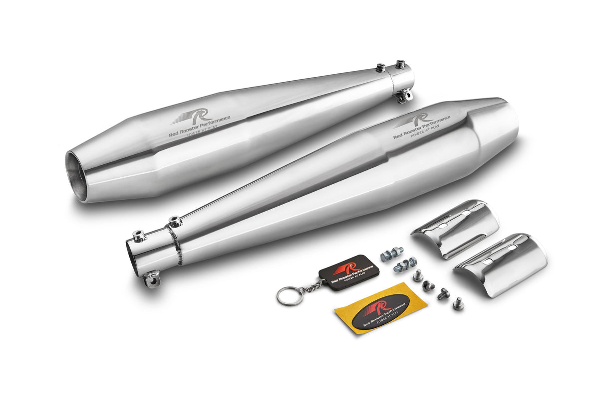 Red Rooster Exhaust For Continental GT and Interceptor 650 Stellar Polish