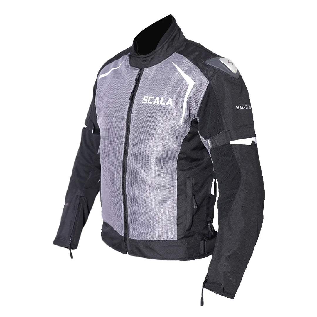 Scala Marvel V2 Riding Jacket - Black and Gray