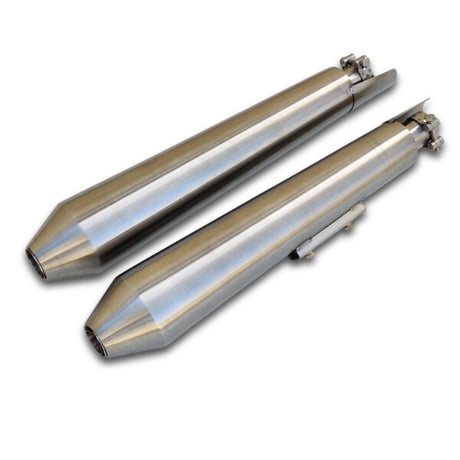Slip-Ons Exhaust for RE Interceptor/Continental GT 650 Twins Brushed Steel Finish