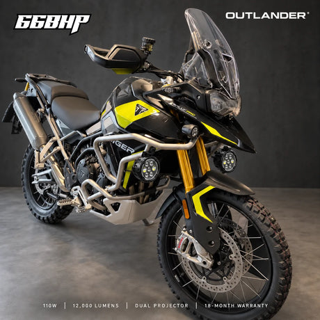 66BHP OUTLANDER 3.5" DUAL PROJECTOR LED AUXILIARY LIGHT WITH DRL | 110W | 12,000 LUMENS | IP68 WATERPROOF