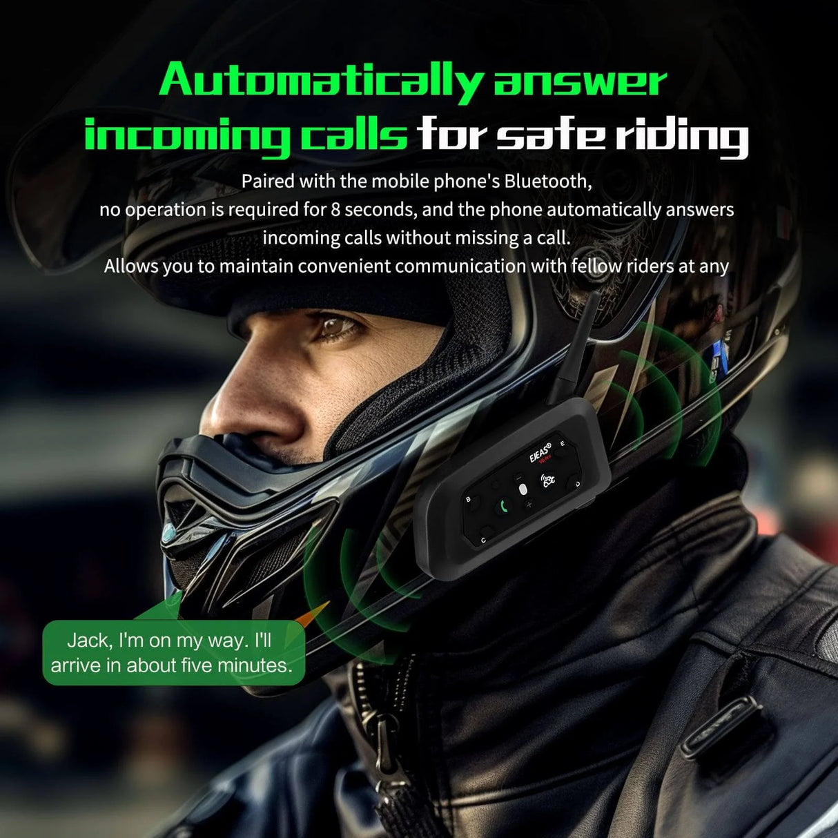 EJEAS V6 Pro Helmet Intercom Communication System
