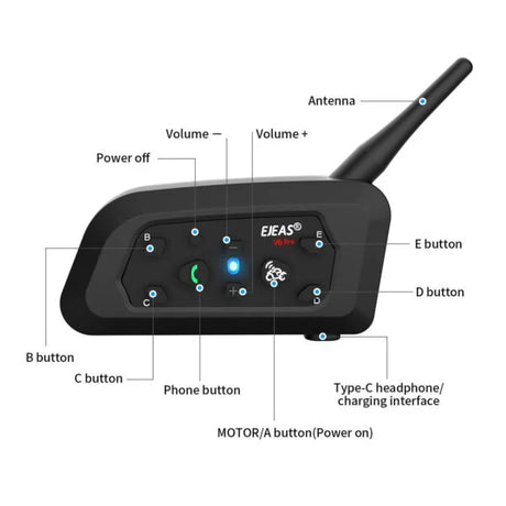 EJEAS V6 Pro Plus Helmet Intercom Communication System