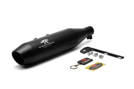 Rumbler Max Exhaust For Hunter 350, Meteor 350, and Classic 350 Reborn Black Matte