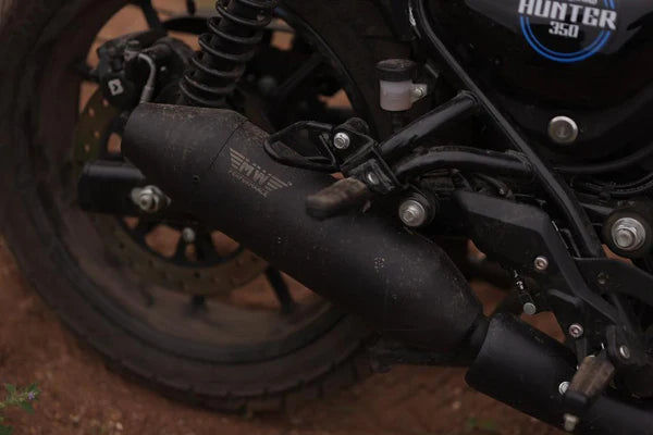 MotoWings Performance Black Exhaust for Royal Enfield Hunter 350