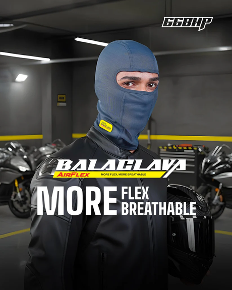 66Bhp Balaclava Air Flex – Ultra-Flex Cooling Ride Mask | Premium Spandex Comfort & Smooth Breathable Fit