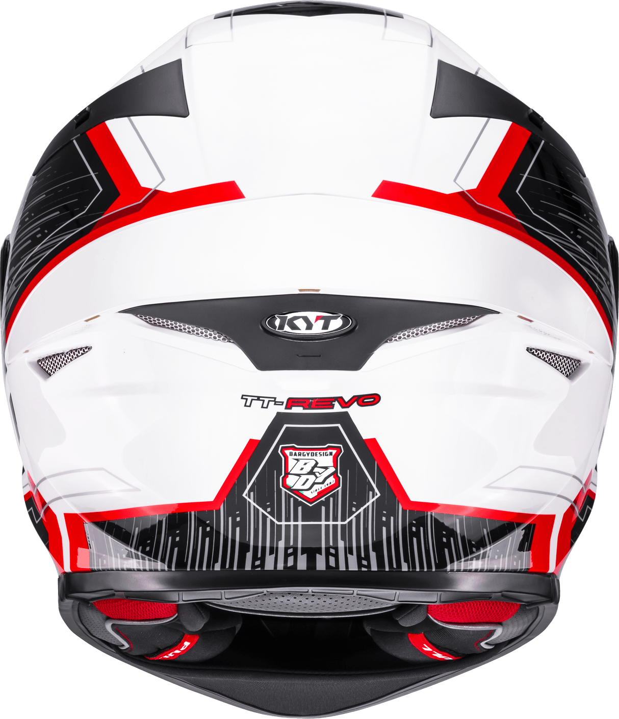KYT TT-Revo Speeding White Red