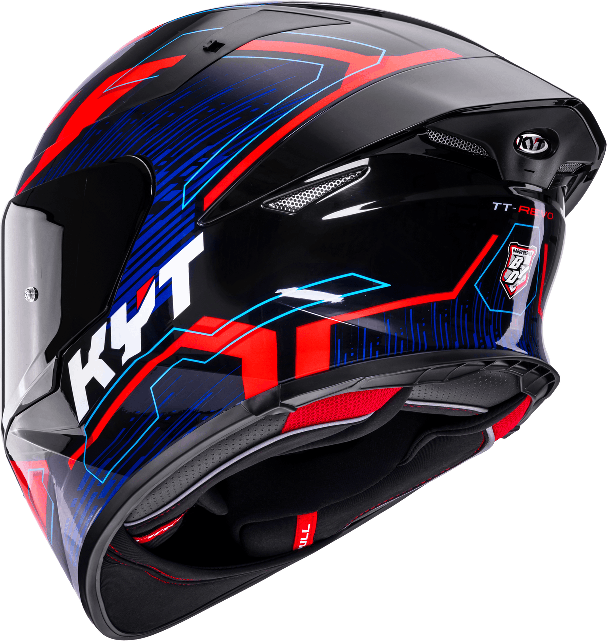 KYT TT-Revo Speeding Black Red Blue
