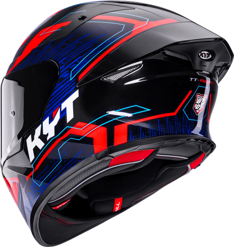 KYT TT-Revo Speeding Black Red Blue