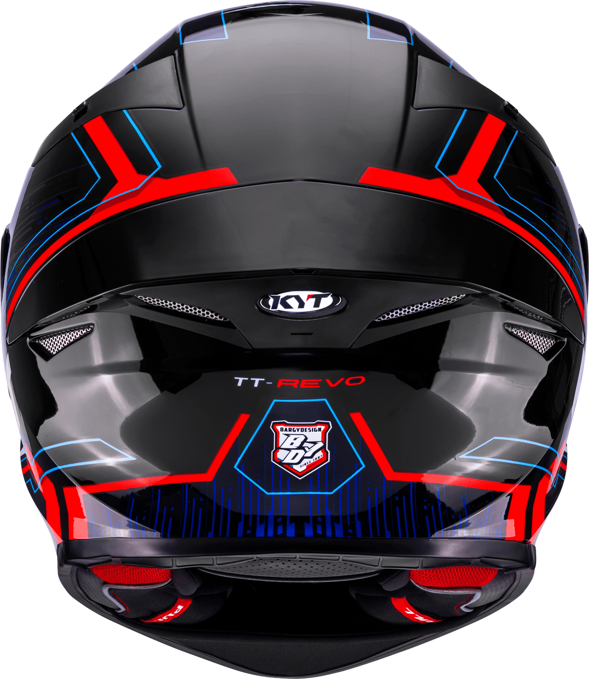 KYT TT-Revo Speeding Black Red Blue